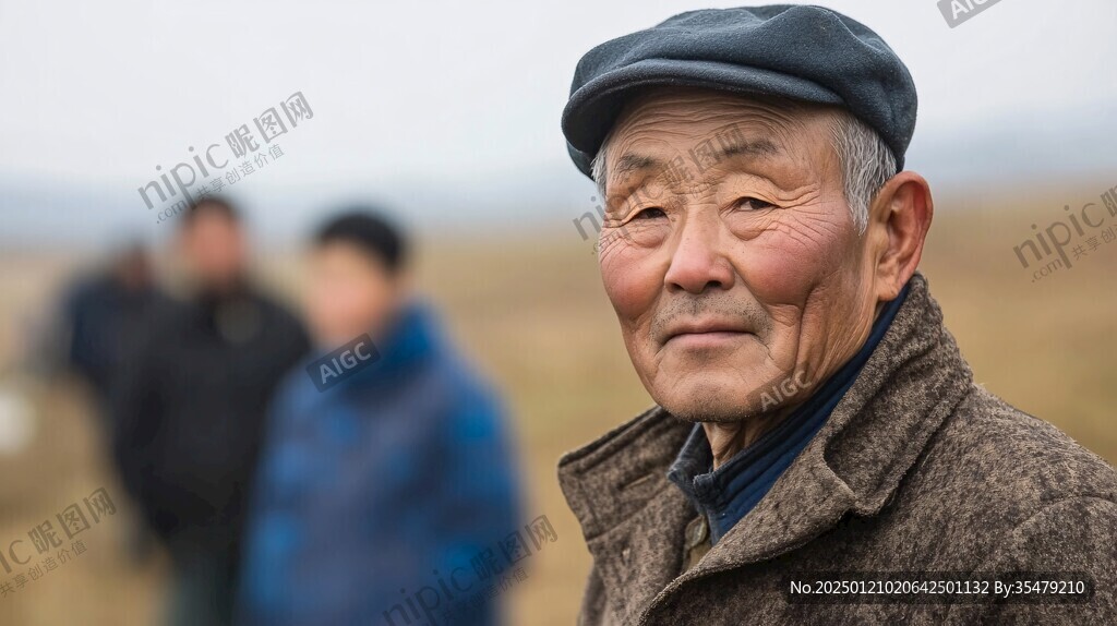 夕陽下的達斡爾放排人