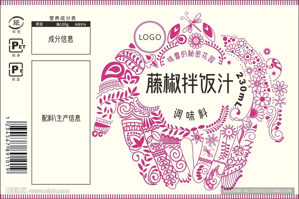 創(chuàng)意醬料標(biāo)簽?zāi)０嬖O(shè)計(jì)