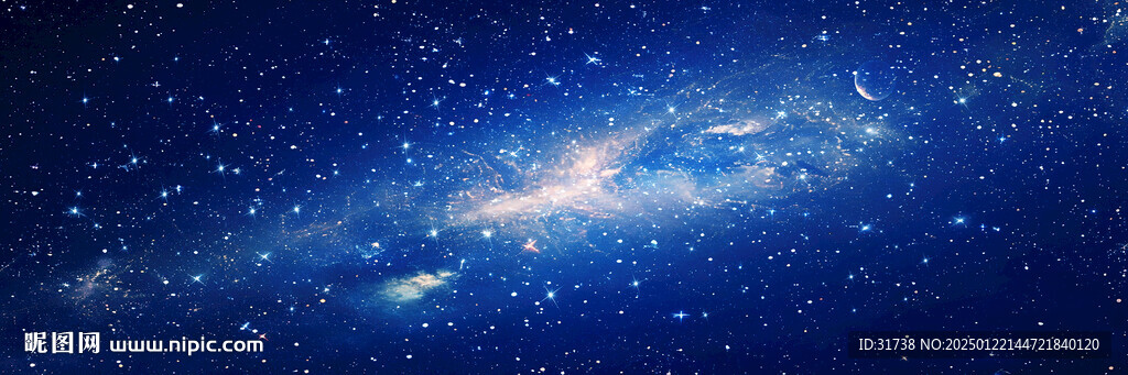 巨幅藍(lán)色星空天花軟膜背景