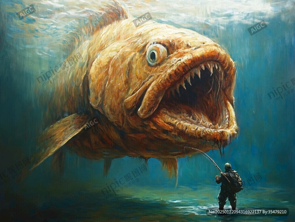 釣魚3d畫