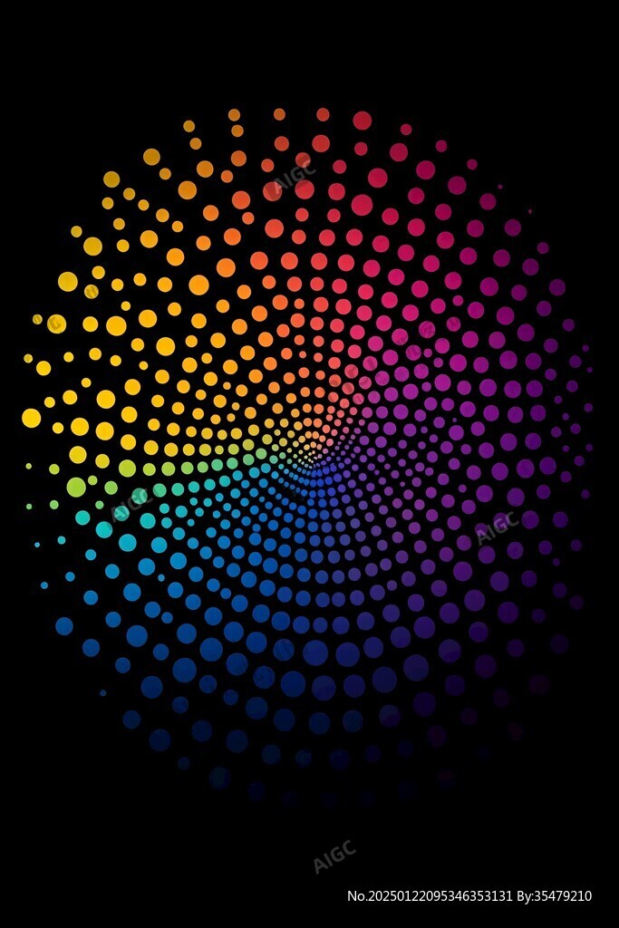 放射漸變圓點圓圈