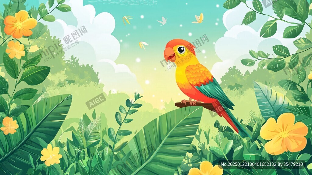 好看鳥插畫