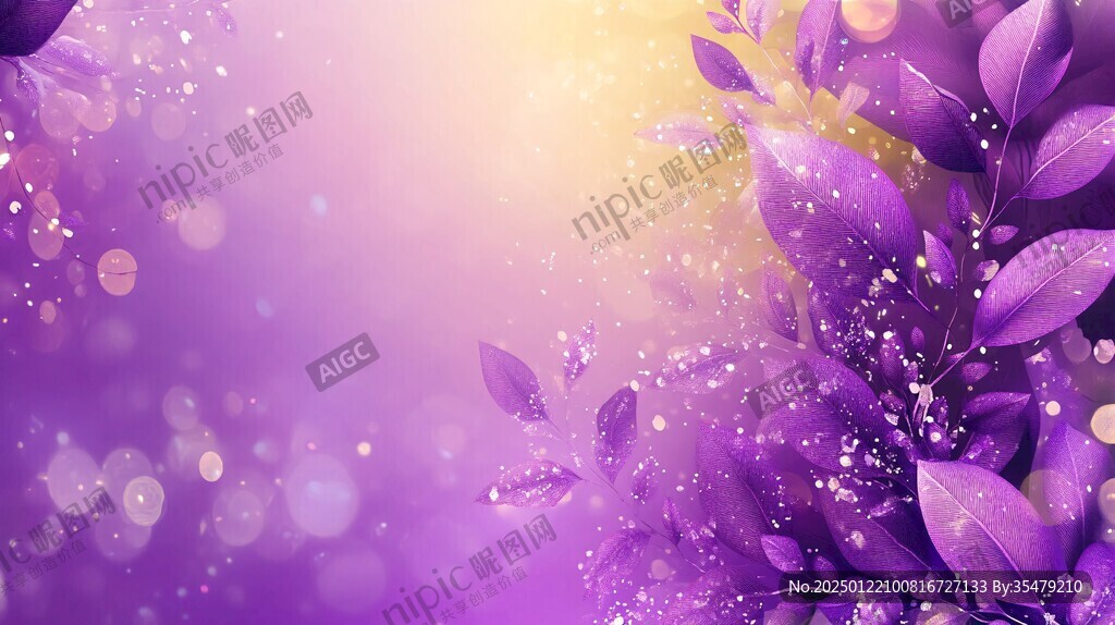 唯美飄逸活力紫色夢幻
