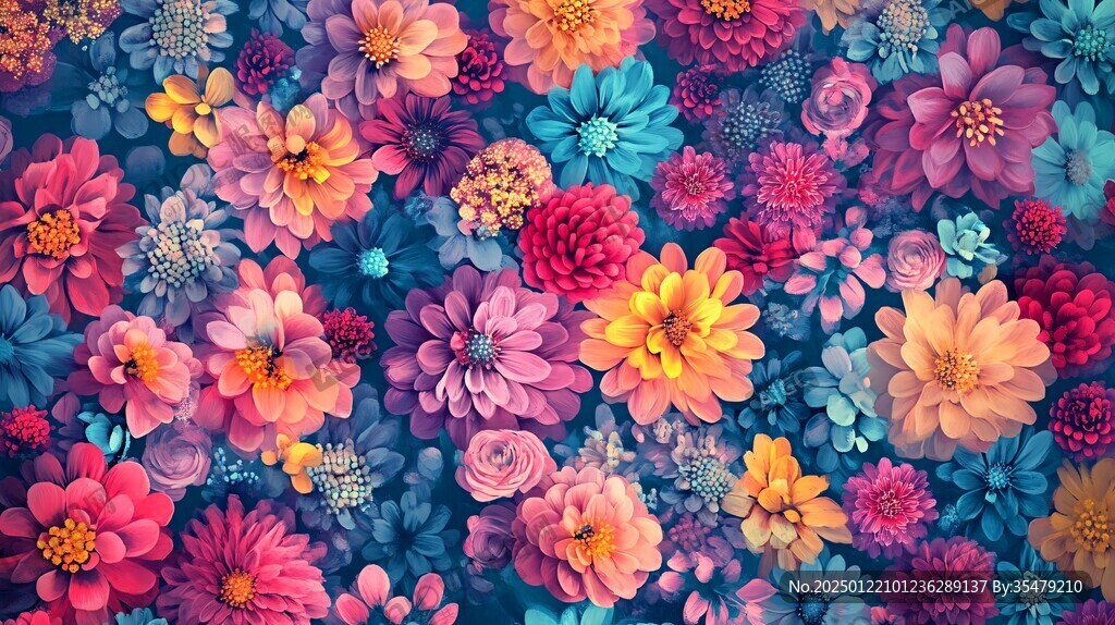 彩色花朵壁紙