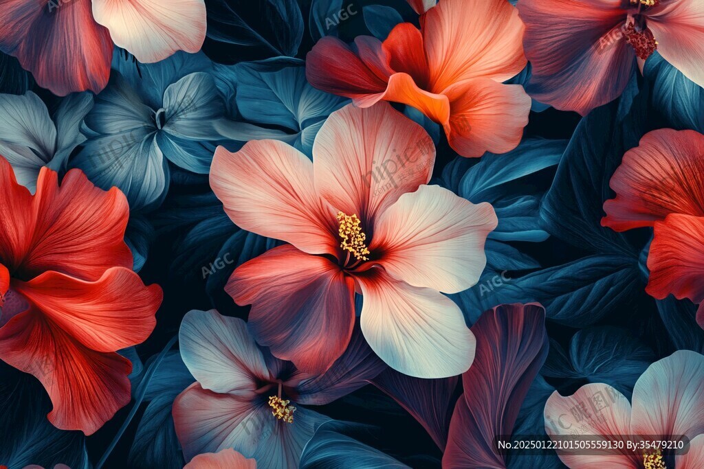 滿版火鶴花背景