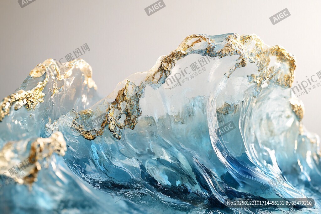 金色藍綠色水晶石頭