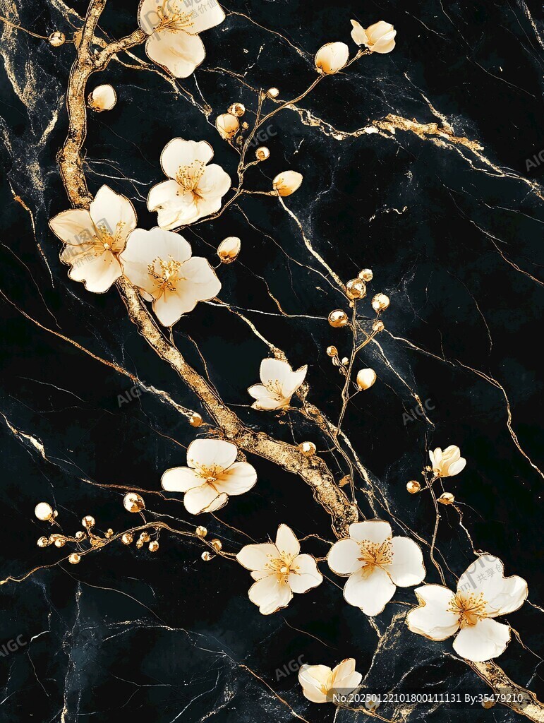 古風(fēng)油畫質(zhì)感花卉