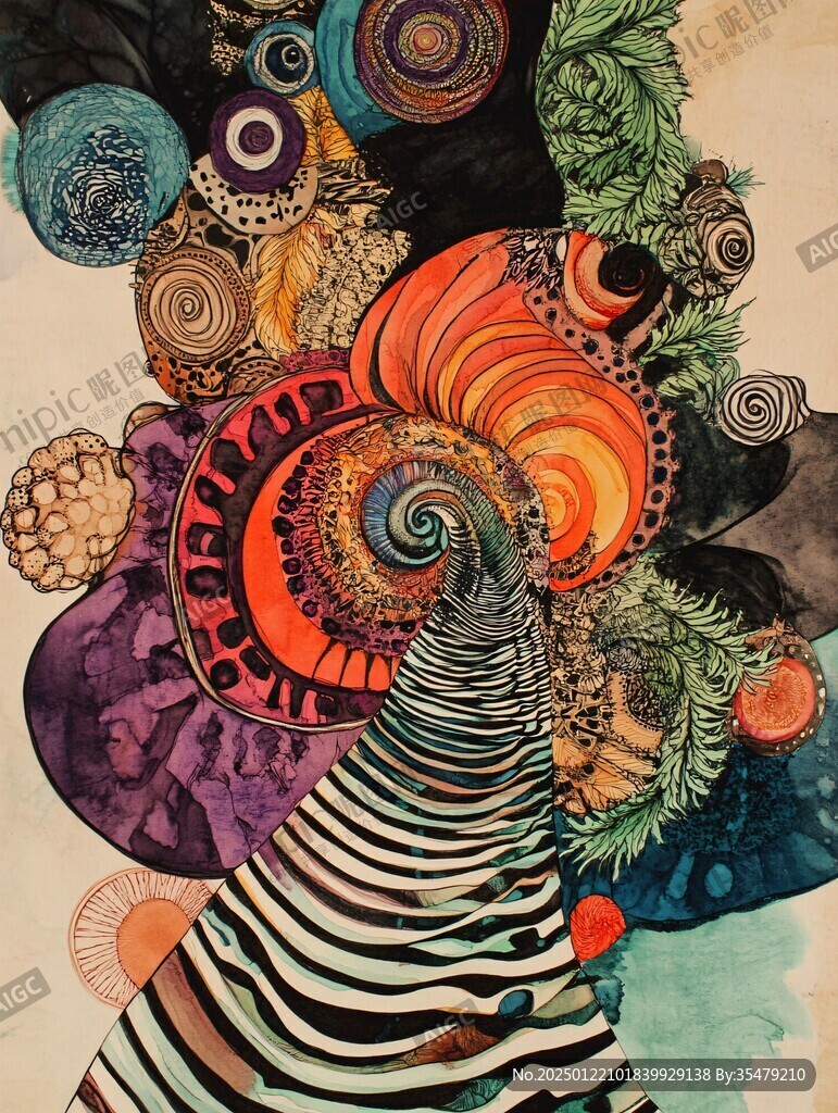 鸚鵡螺插畫