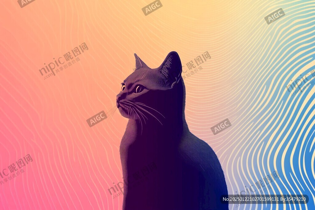 貓糧插畫設計