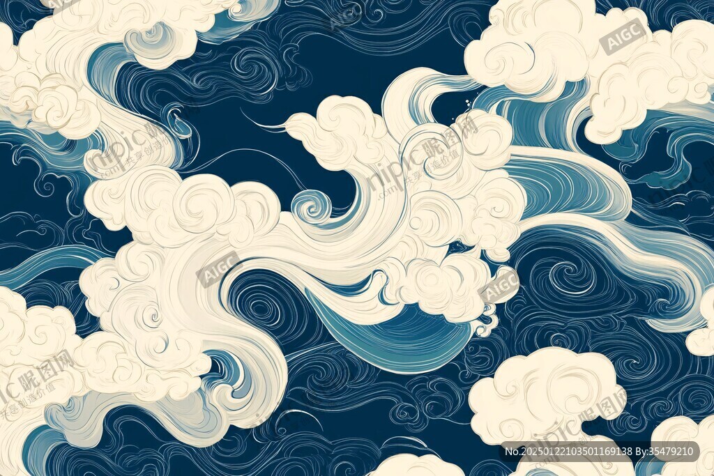 海水云紋