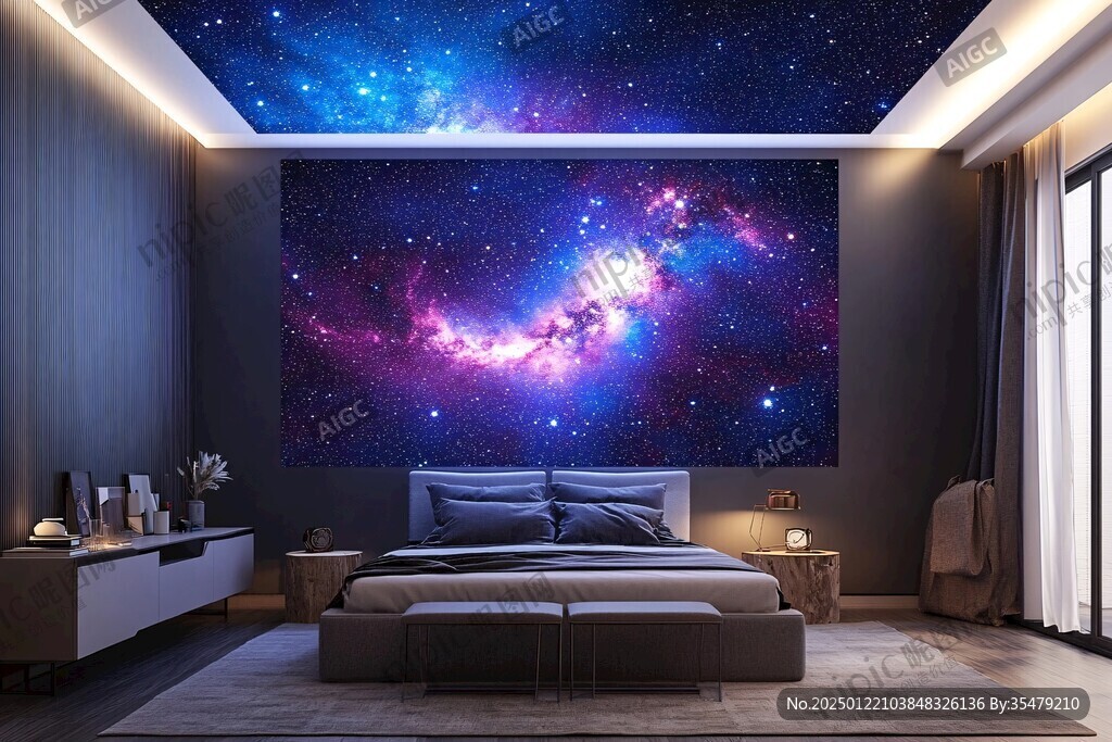 宇宙銀河系背景墻