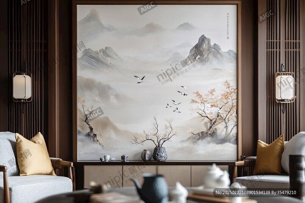 茶室壁畫