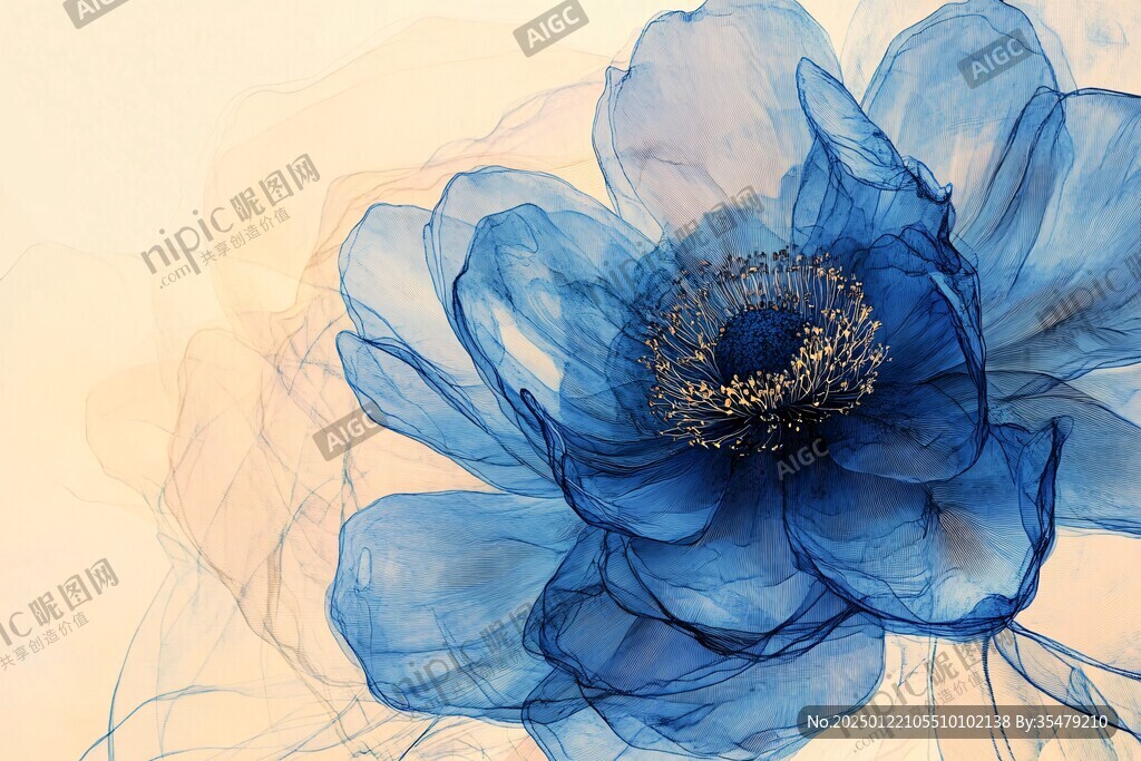輕奢裝飾畫花朵