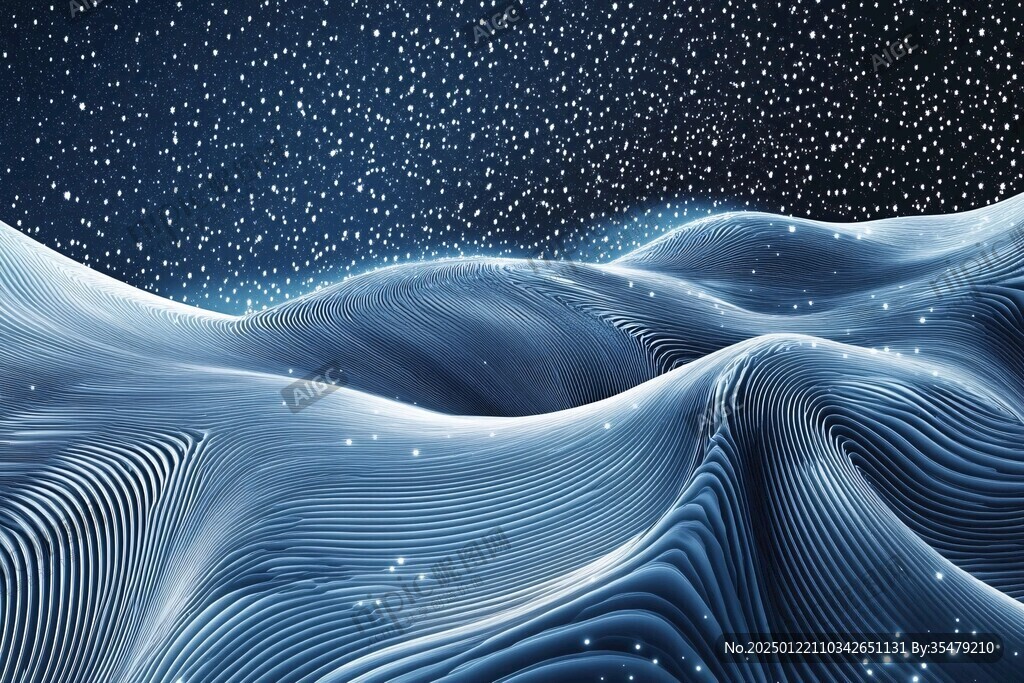科幻感藍色流動感背景