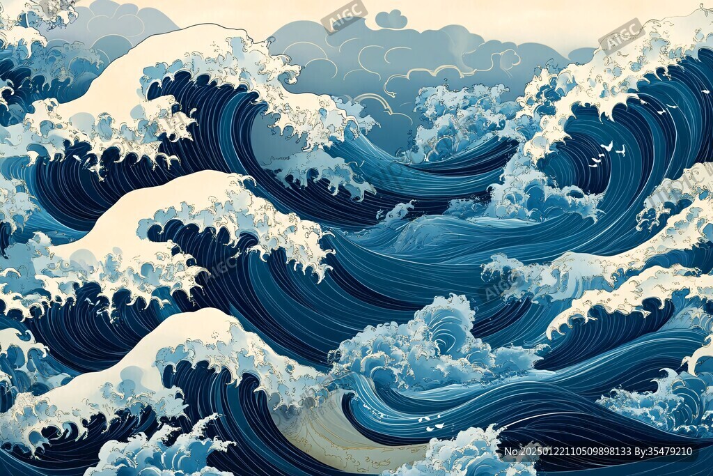 浮世繪海浪