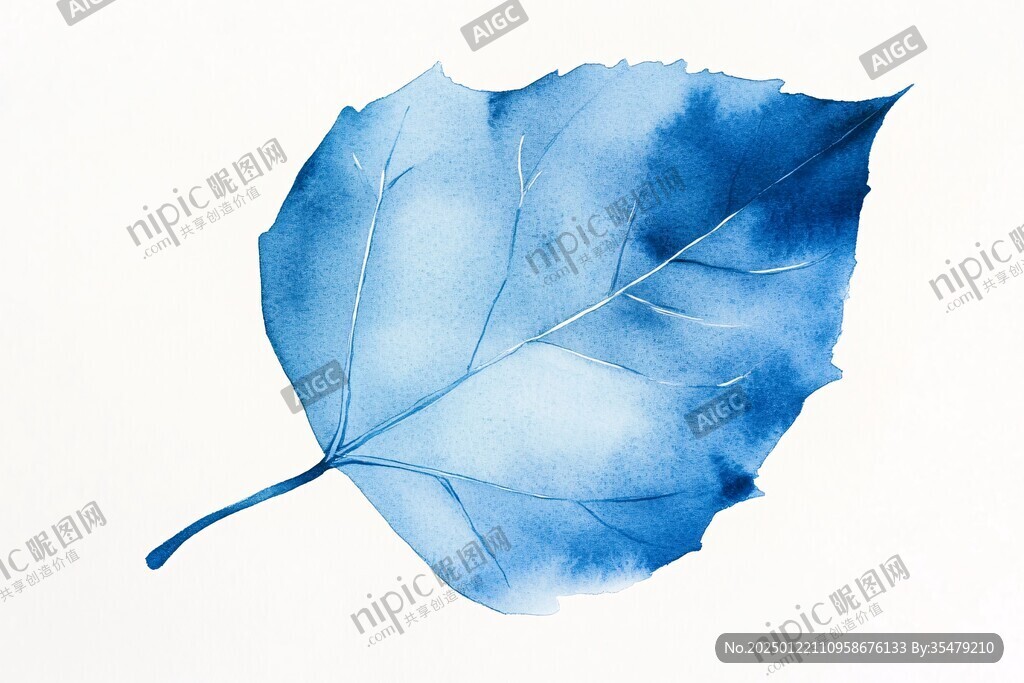手繪梧桐葉