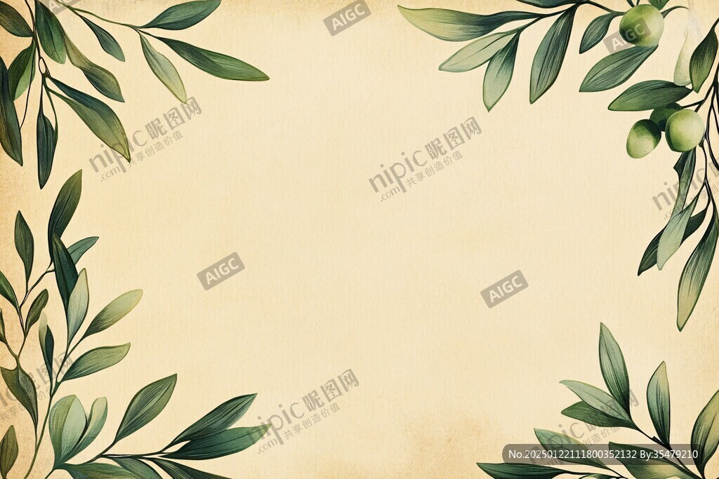 樹葉邊框背景