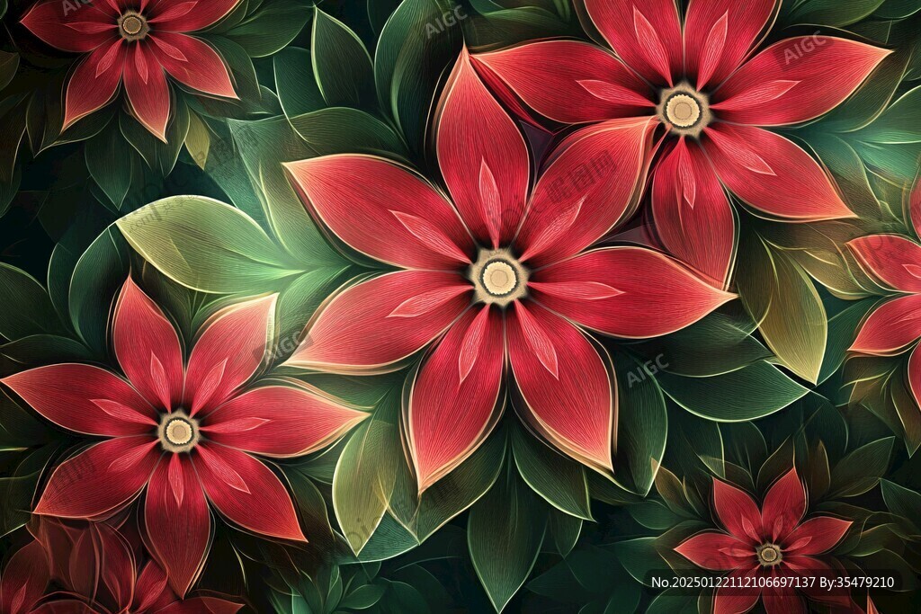 3d浮雕繽紛花卉