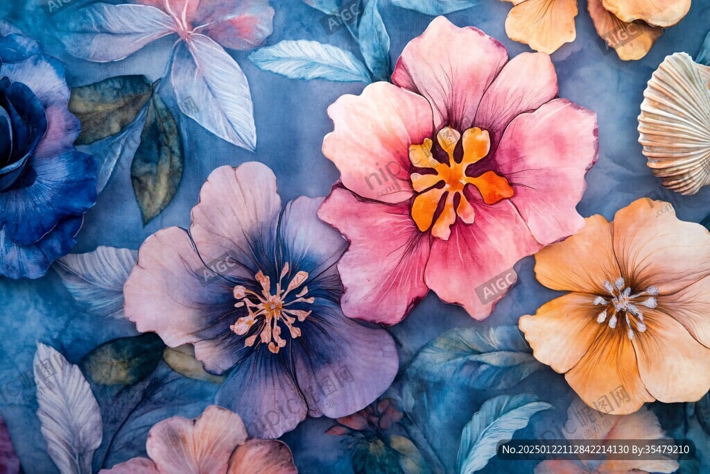 花朵軟膜背景