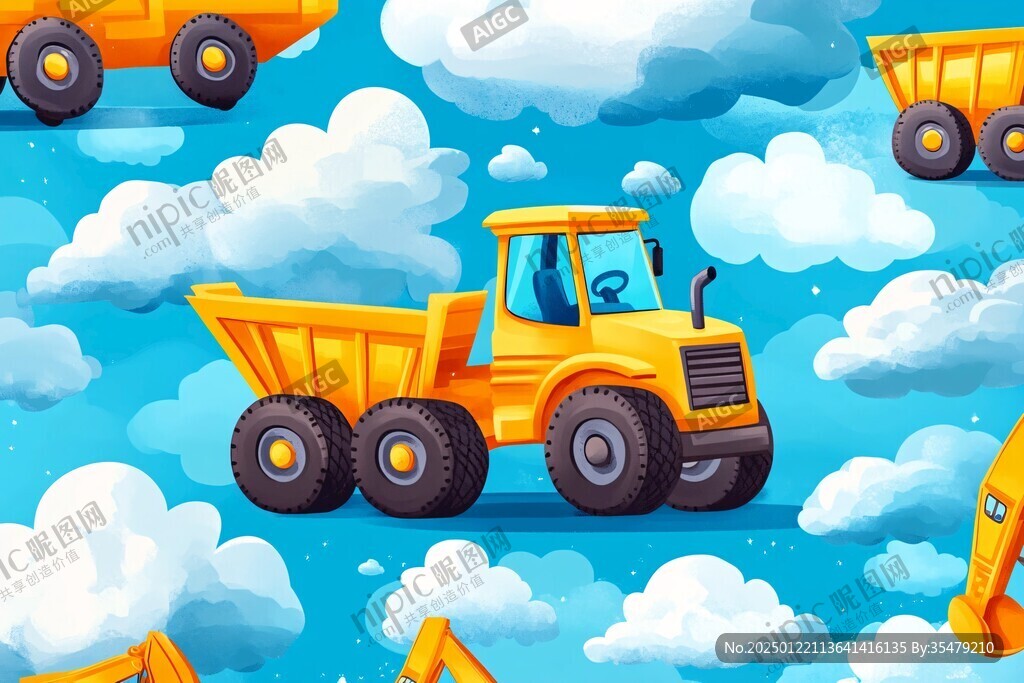 鏟車插畫