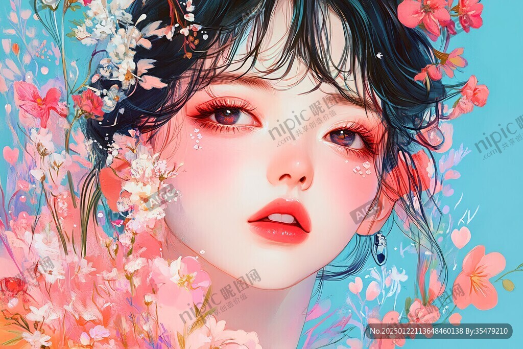 板繪少女插畫