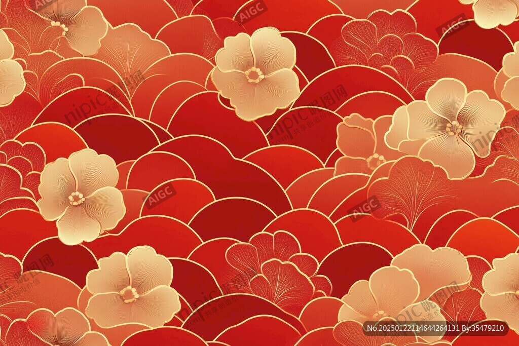 日本花朵圖案