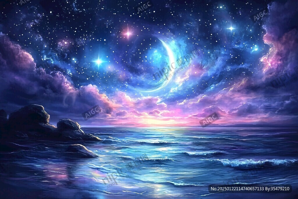 星月河幻想插畫(huà)