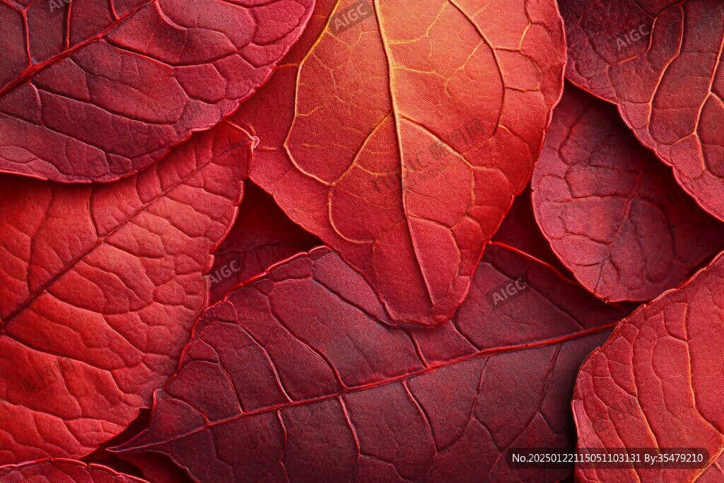 紅色樹葉桌面