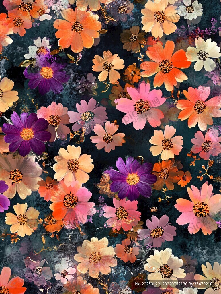 幻彩炫彩花朵