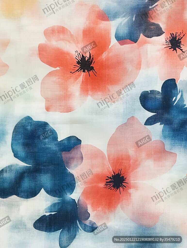 現(xiàn)代花卉肌理裝飾畫