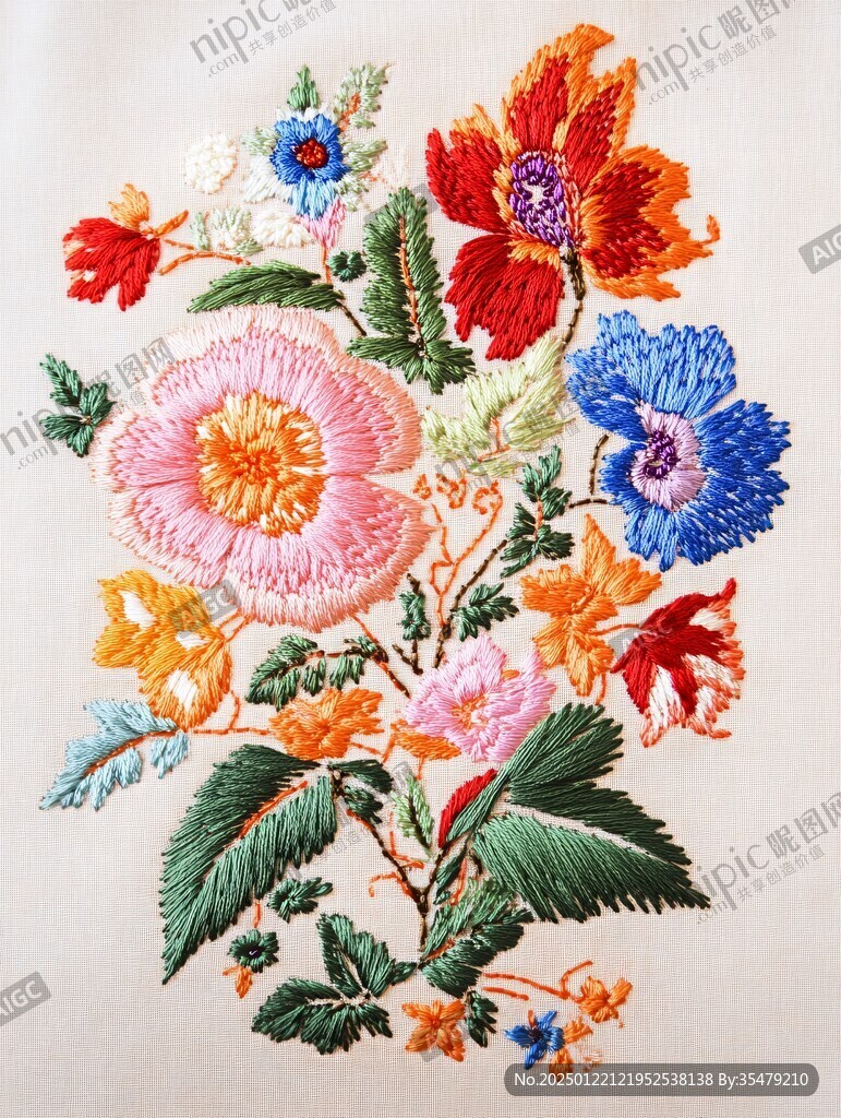 刺繡牡丹