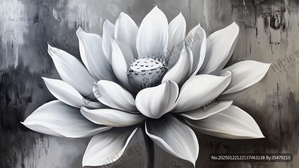 3d荷花裝飾畫