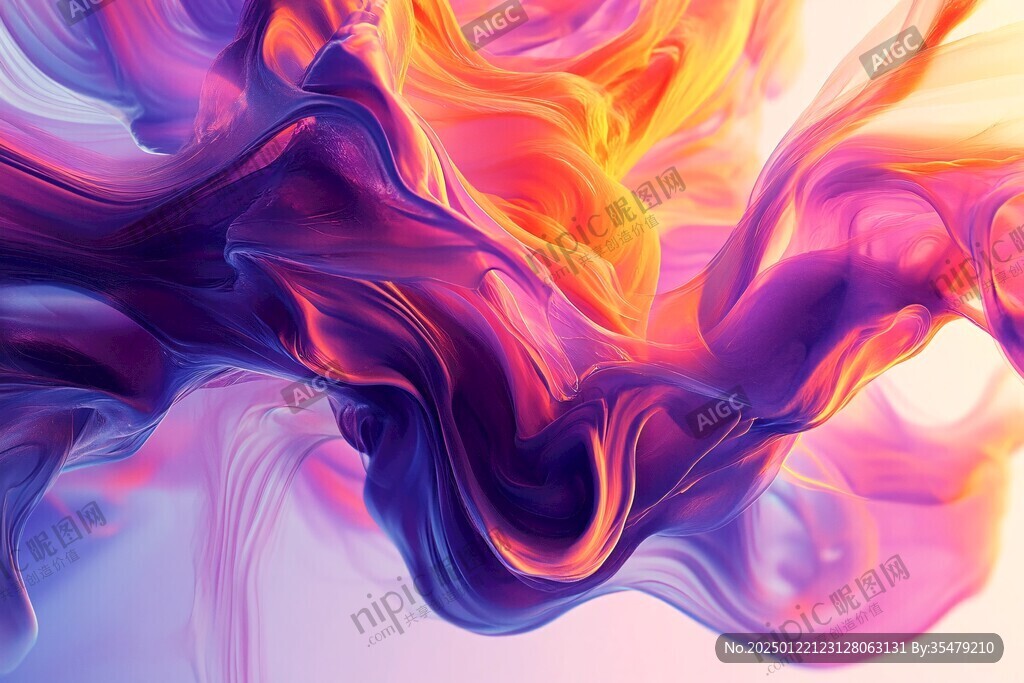 炫麗的夢幻流體畫