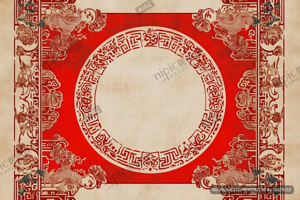 復古新中式婚慶背景