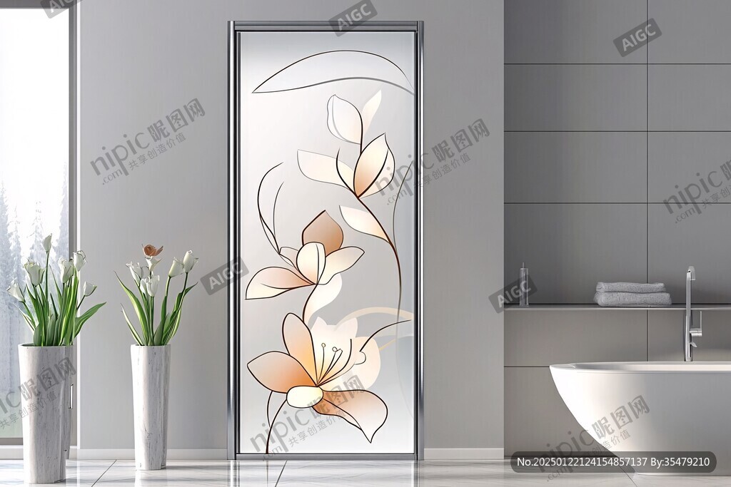 藝術(shù)玻璃手繪花卉