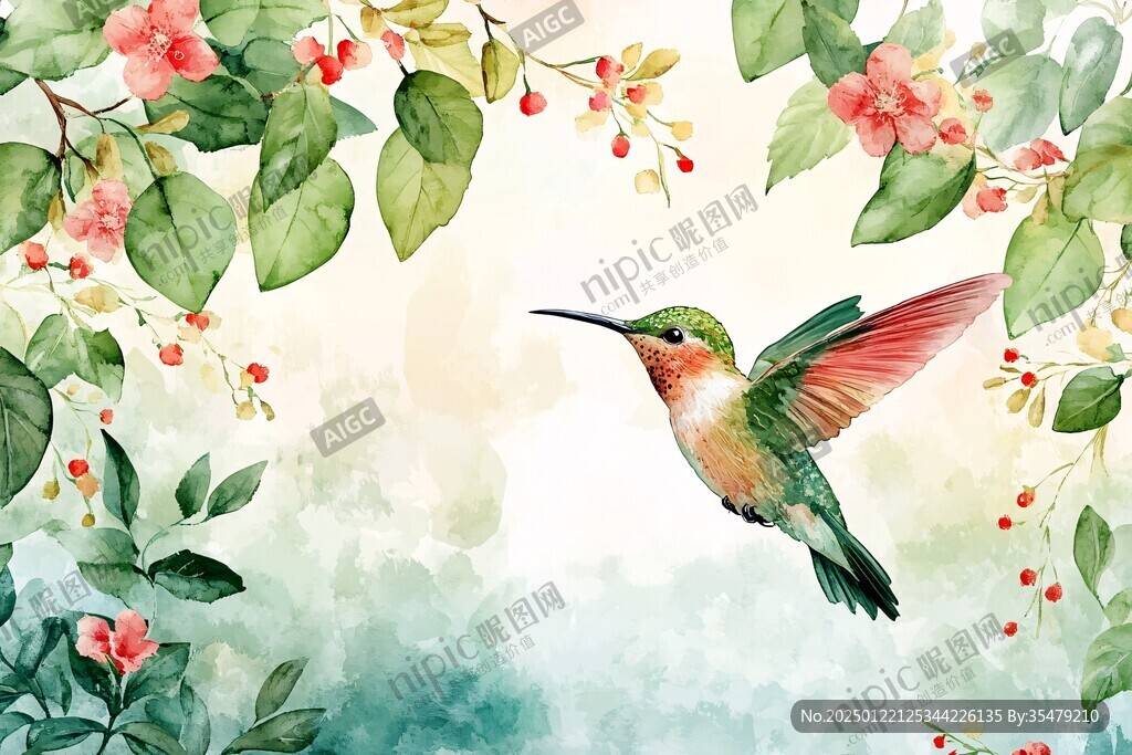 唯美花鳥(niǎo)背景