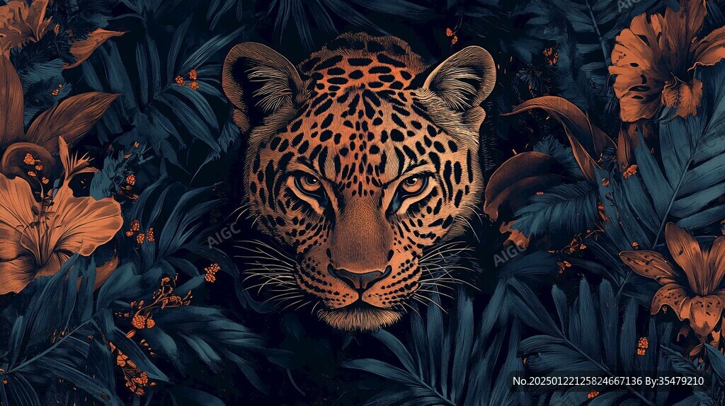 金錢豹插畫