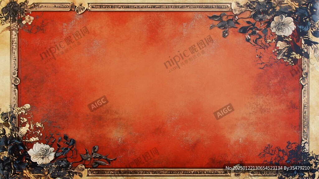 復(fù)古紅色婚禮背景
