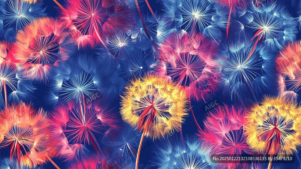 抽象花朵絢麗炫彩背景