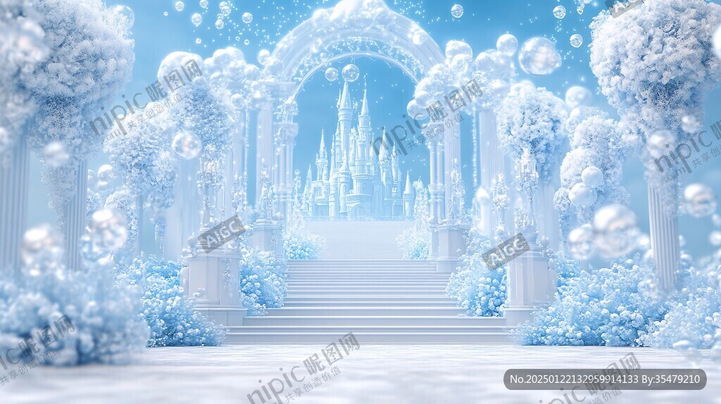 冰雪城堡婚禮背景
