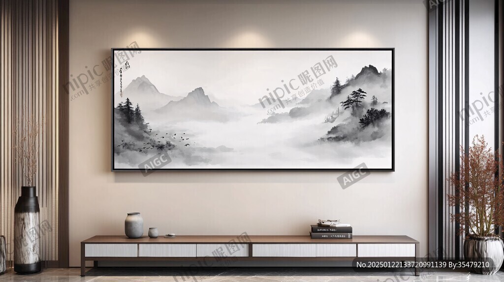 水墨山水客廳