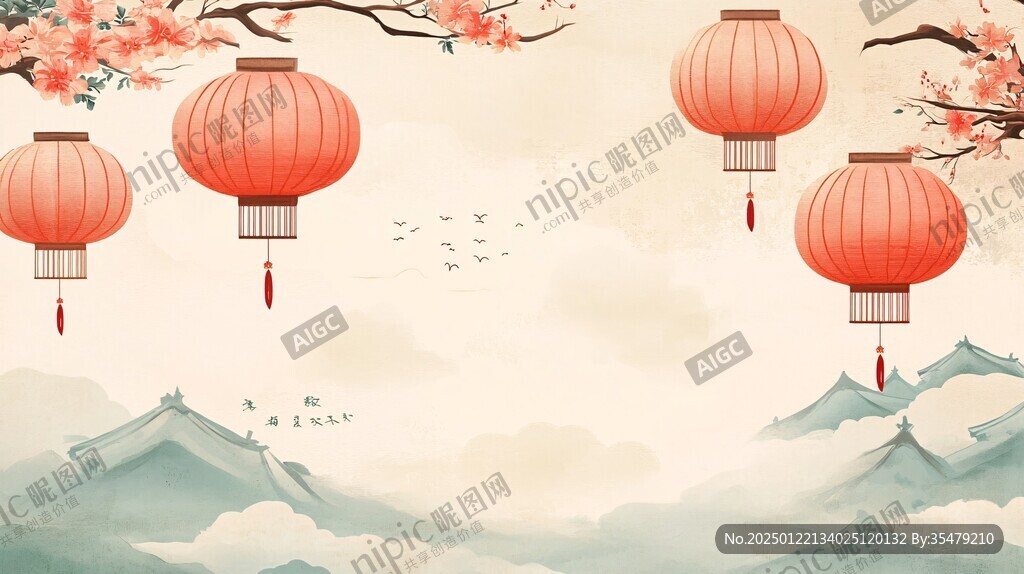 東南沿海新年背景