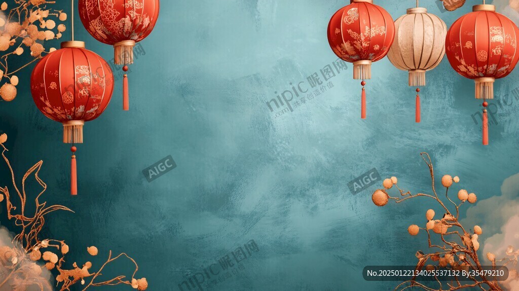 燈籠喜慶背景