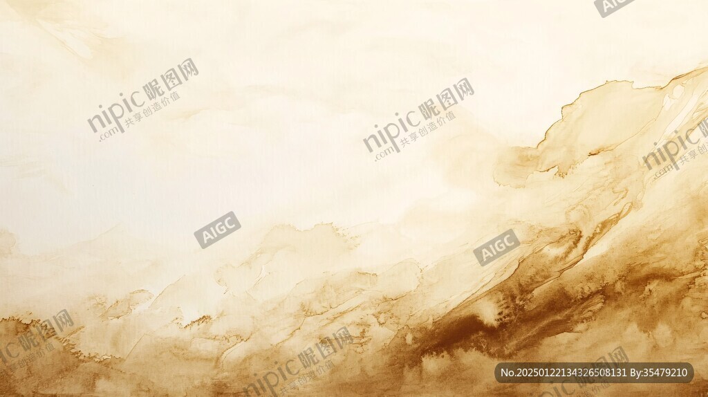 抽象朦朧水墨畫