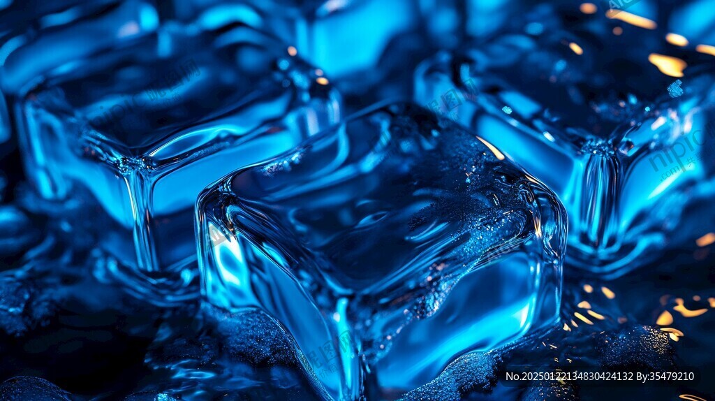 酷炫藍水晶立體背景