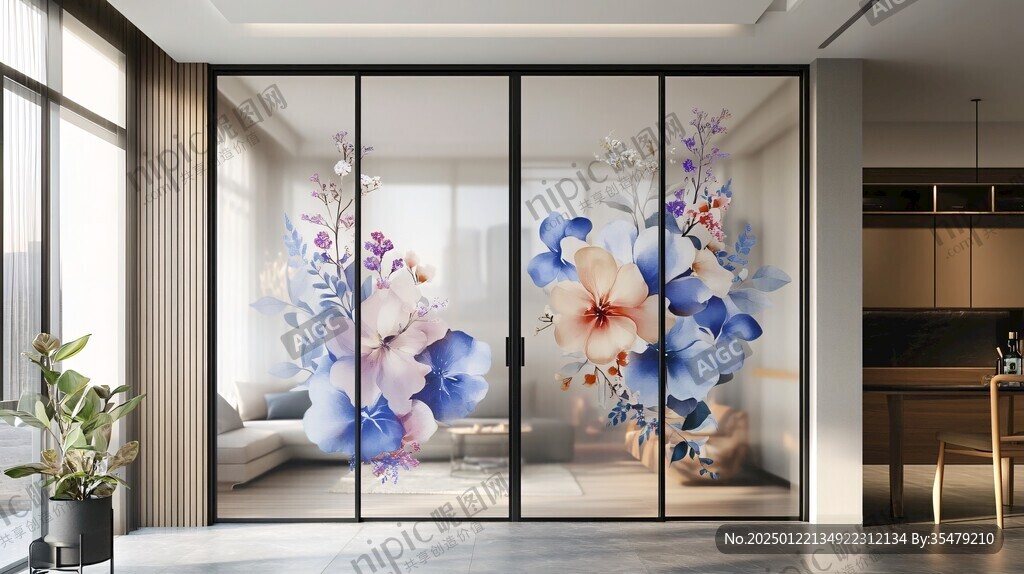 藝術玻璃屏風