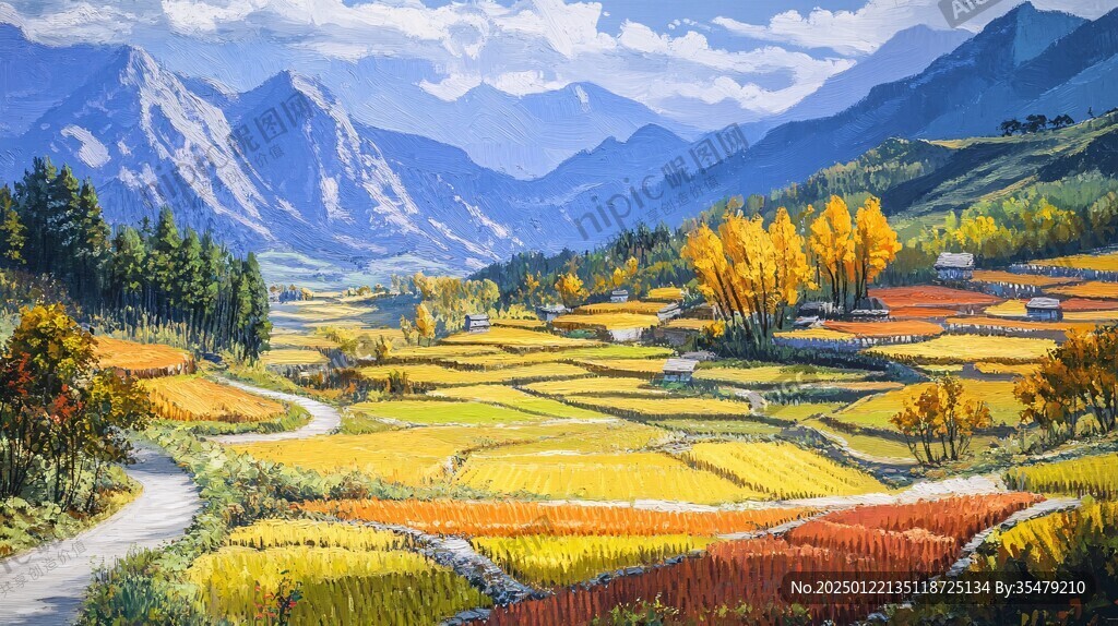 高清寬幅田園山水