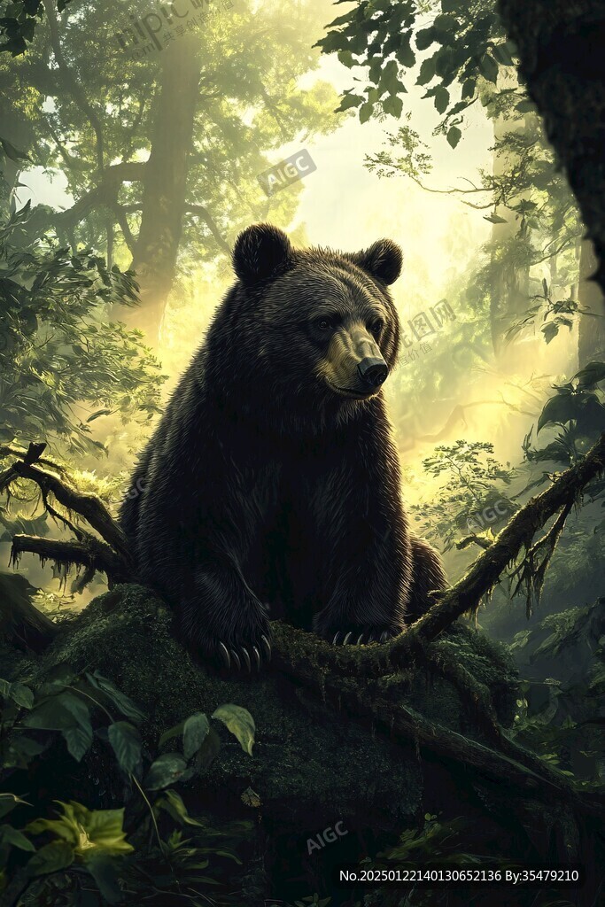 寫實(shí)熊貓插畫