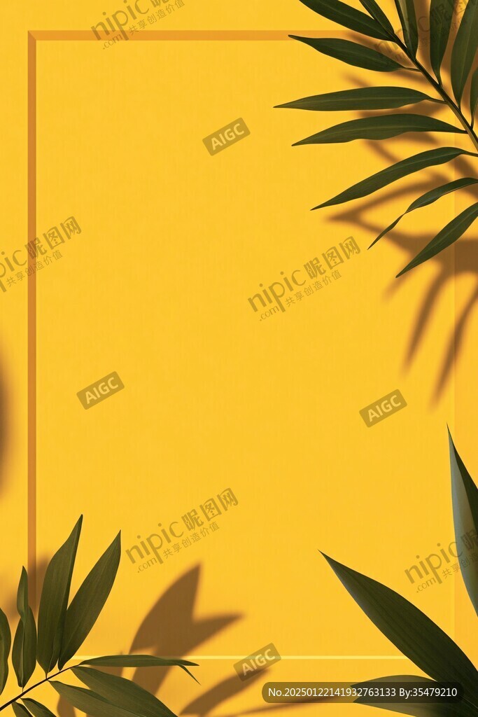 熱帶蒲葵葉簡約背景