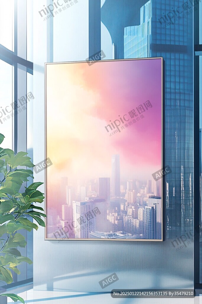 都市風無框畫光